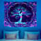 Tree of Life Blacklight Tapestry for Psychedelic Boho Dorm Decor