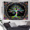 Tree of Life Blacklight Tapestry for Psychedelic Boho Dorm Decor