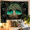 Tree of Life Blacklight Tapestry for Psychedelic Boho Dorm Decor
