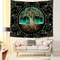Tree of Life Blacklight Tapestry for Psychedelic Boho Dorm Decor