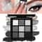 Black Swan Shade Smoky Eyeshadow Palette with Matte and Silver Glitter Shades