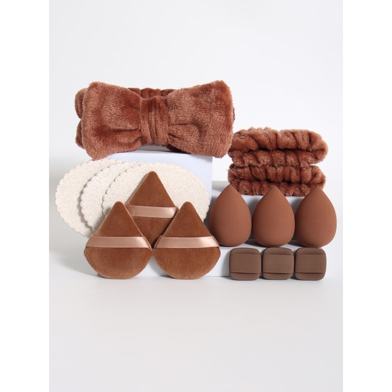 Flawless Blend Makeup Sponge Set with Foundation Blender Headband and Wristbands