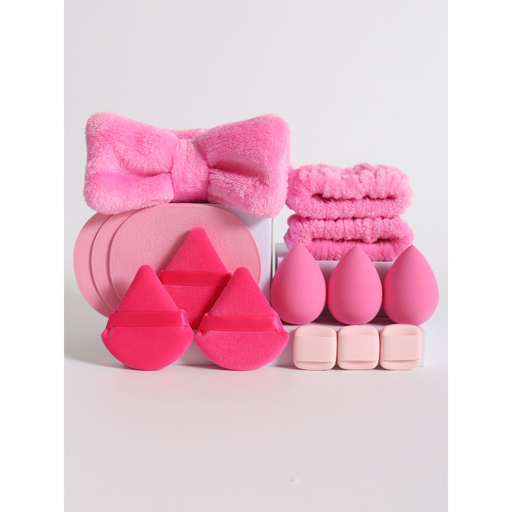 Flawless Blend Makeup Sponge Set with Foundation Blender Headband and Wristbands