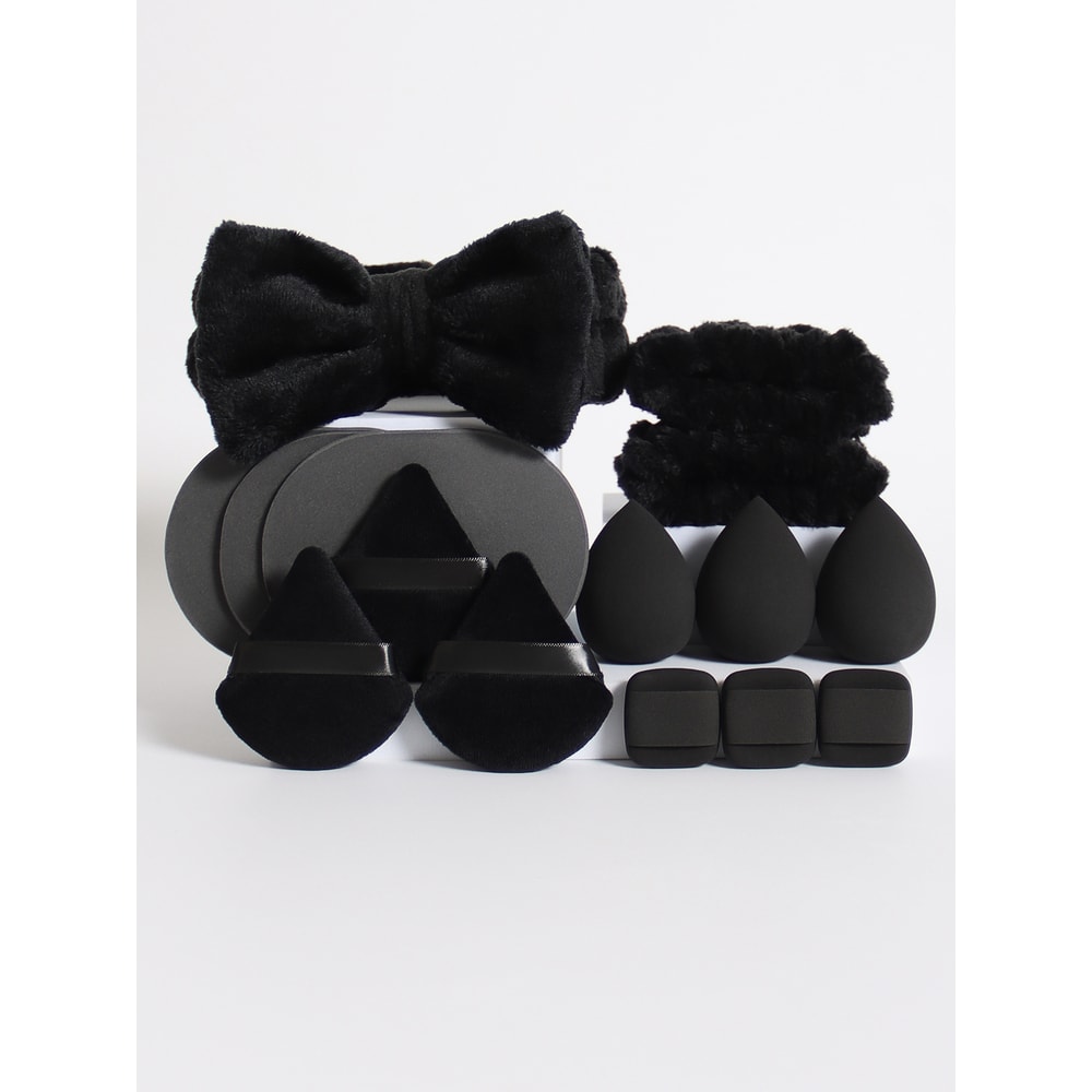 Flawless Blend Makeup Sponge Set with Foundation Blender Headband and Wristbands