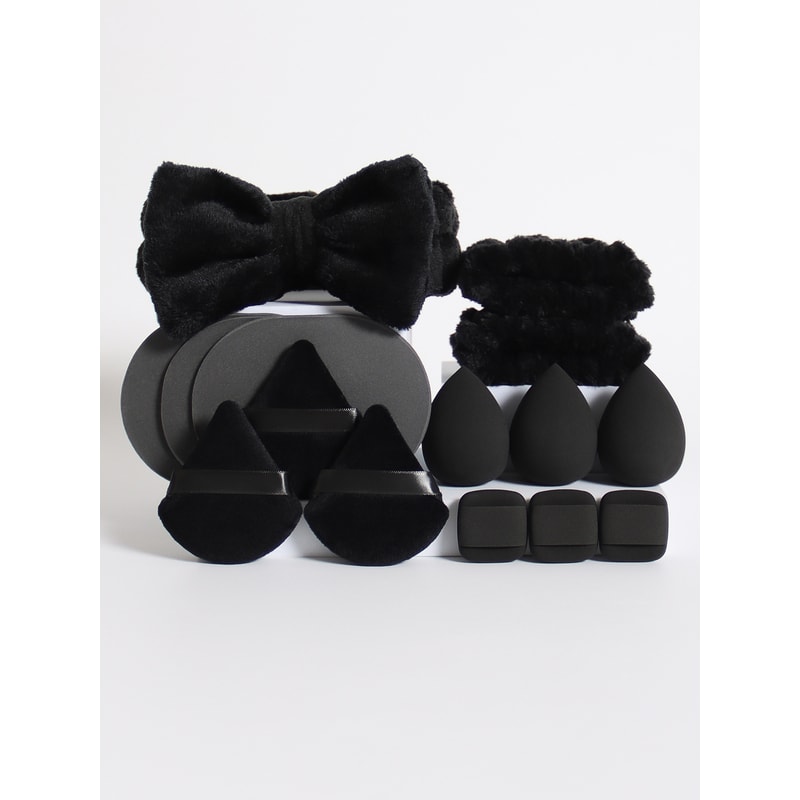 Flawless Blend Makeup Sponge Set with Foundation Blender Headband and Wristbands
