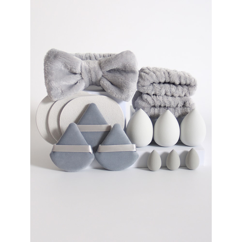 Flawless Blend Makeup Sponge Set with Foundation Blender Headband and Wristbands