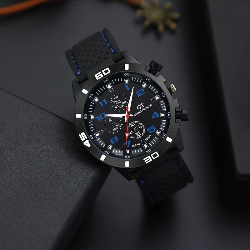 Mens Quartz Watch Gift Set Stylish Christmas Gift For Men 1