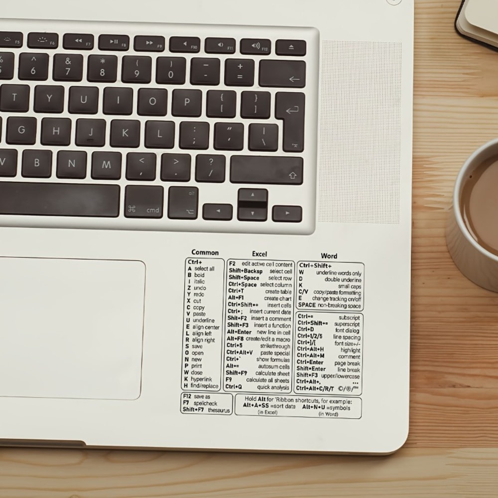 Windows Excel Word Keyboard Shortcut Stickers for Faster Office Productivity