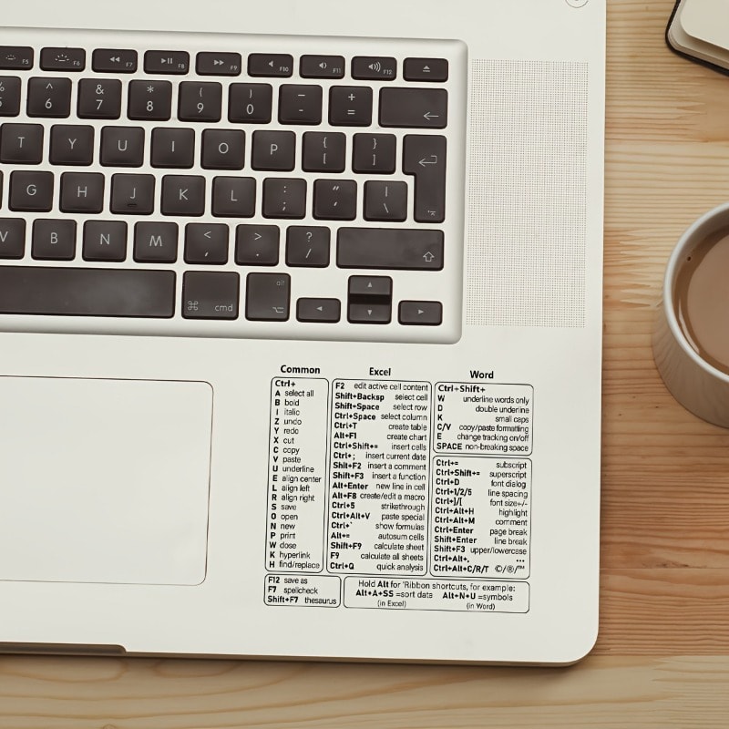 Windows Excel Word Keyboard Shortcut Stickers for Faster Office Productivity