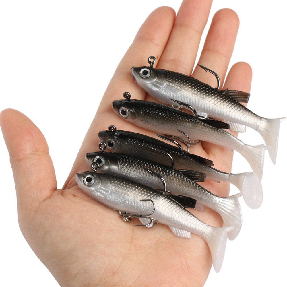 Soft Fishing Lures Kit Artificial Bait With Hooks 1