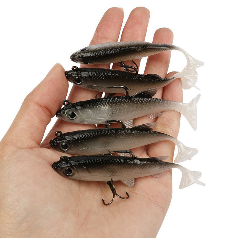 Soft Fishing Lures Kit Artificial Bait With Hooks 2