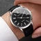 Mens Arabic Dial Watch Set with Leather Strap
