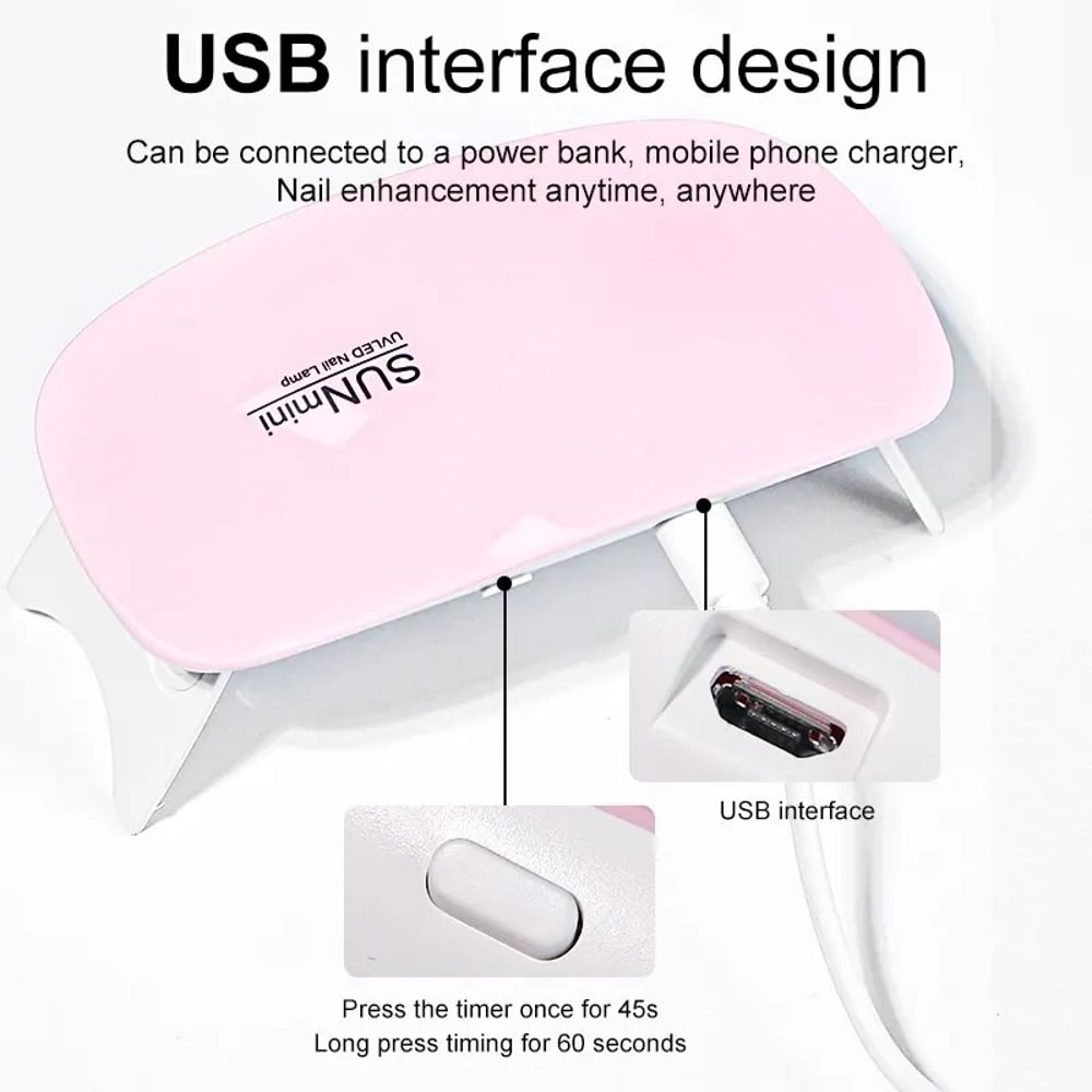 Mini Nail Dryer USB Portable UV LED Nail Lamp 2