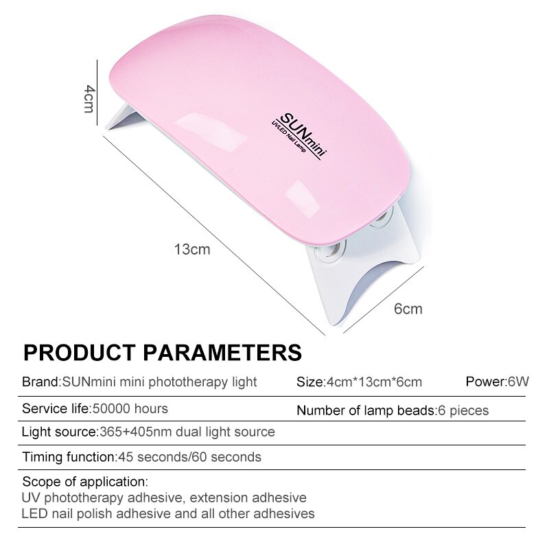 Mini Nail Dryer USB Portable UV LED Nail Lamp 4