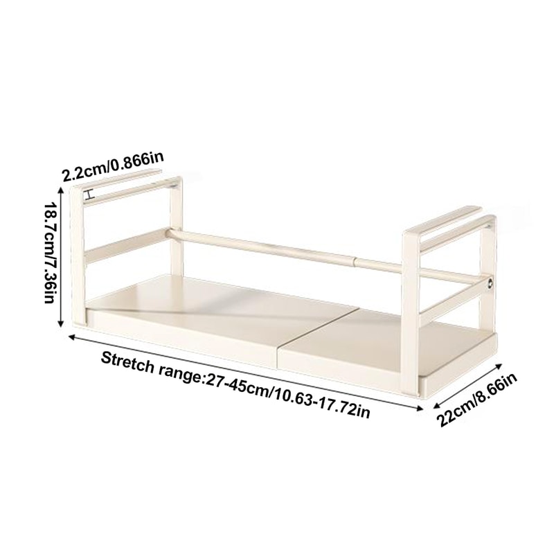 Extendable Under Cabinet Organizer Basket Space Saving Pantry Storage Solution