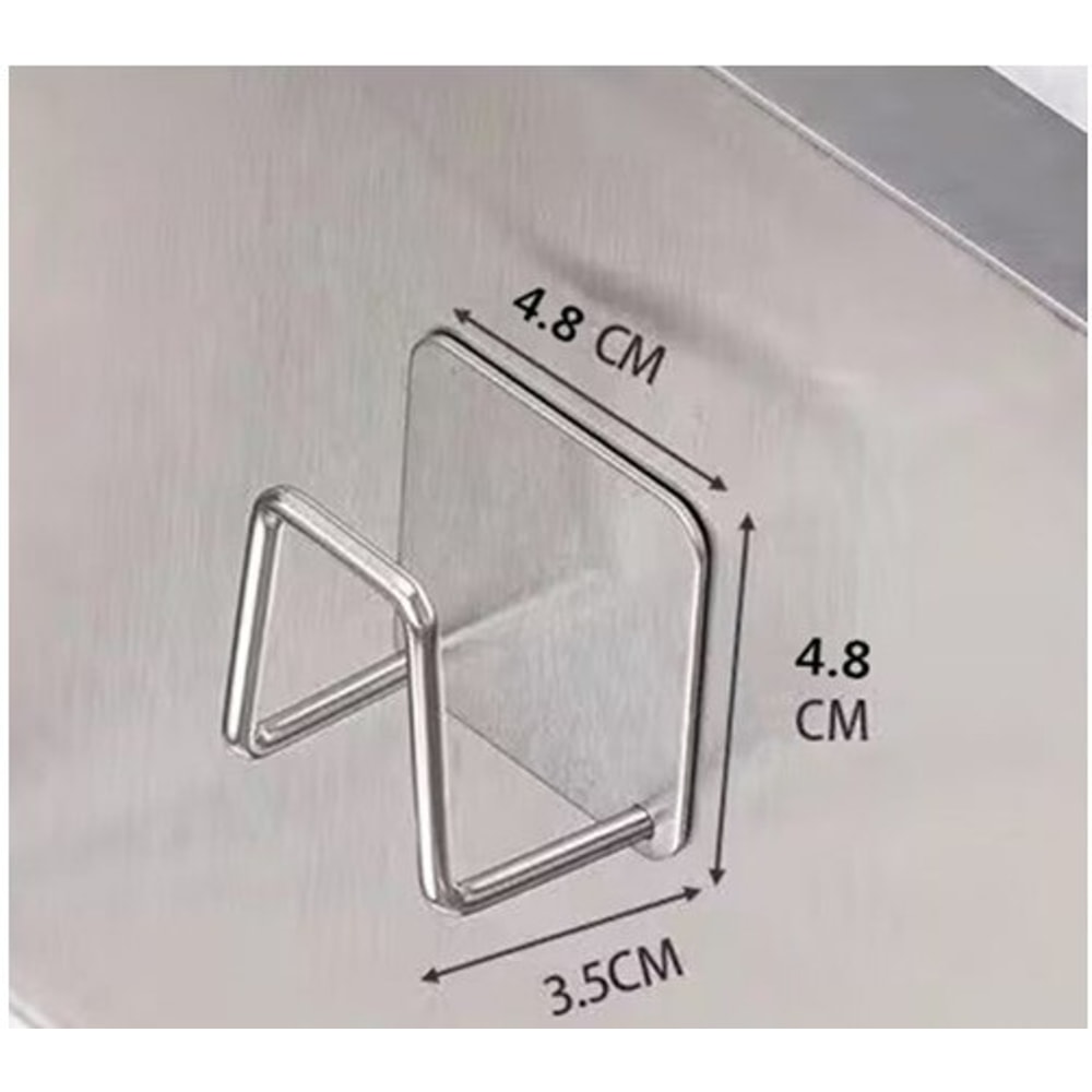 Stainless Steel Adhesive Sink Sponge Holder And Drain Rack 0