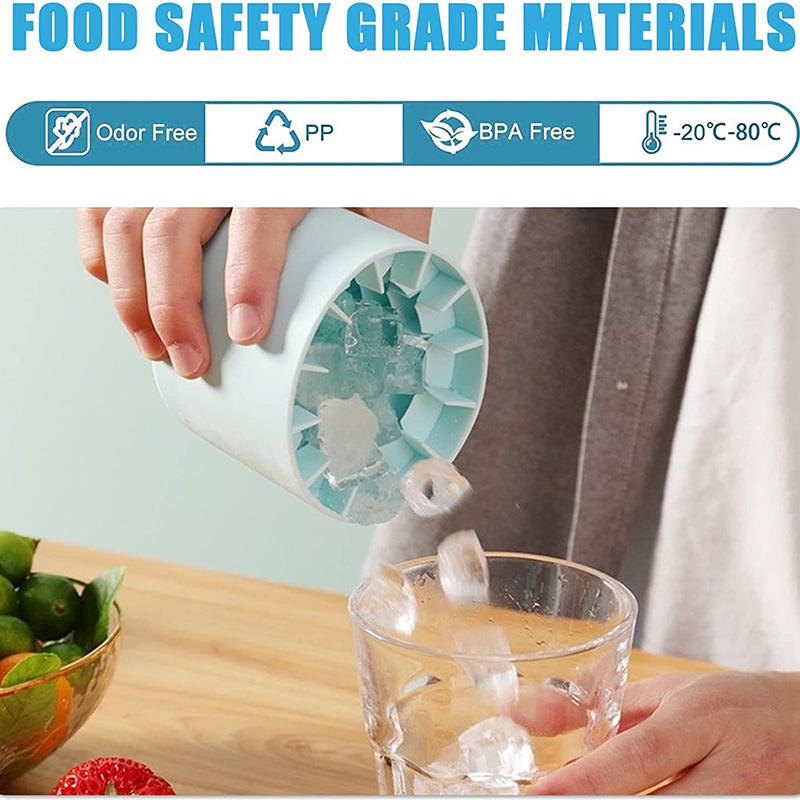 Cylindrical Silicone Ice Tray With Lid For Cups And Chilled Drinks 2