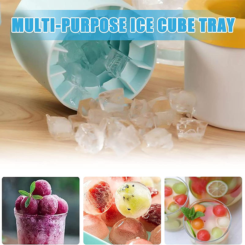 Cylindrical Silicone Ice Tray With Lid For Cups And Chilled Drinks 3