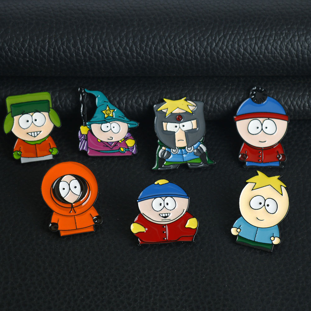 Cartman Cartoon Lapel Pins Set For Backpacks Jackets And Gifts 0