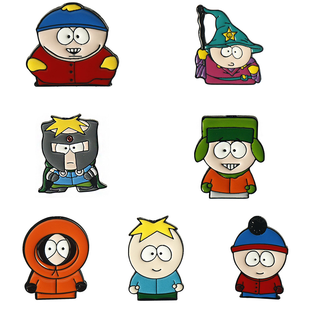 Cartman Cartoon Lapel Pins Set For Backpacks Jackets And Gifts 3