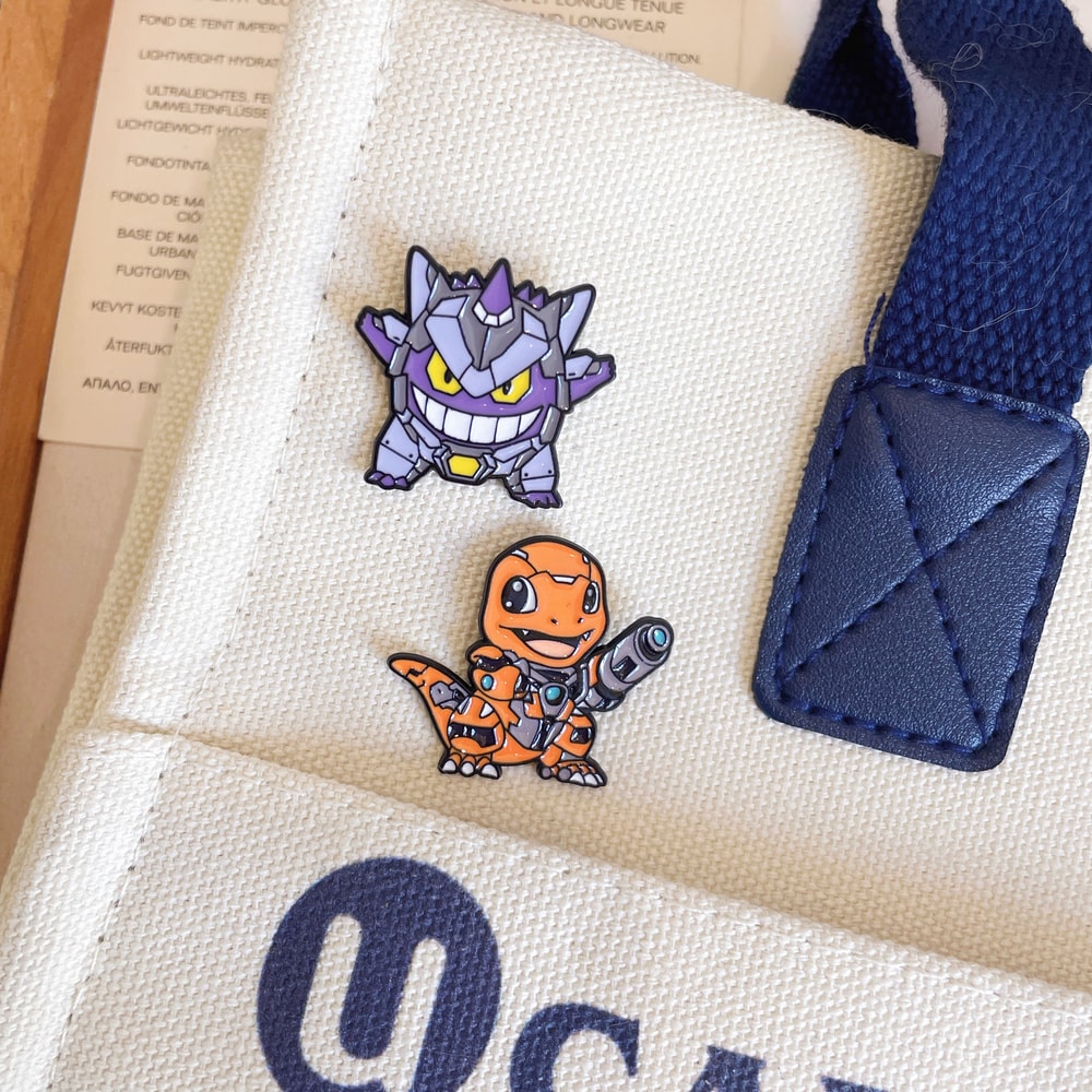 Pokemon Enamel Pins Set with Pikachu Squirtle Gengar Anime Lapel Pins