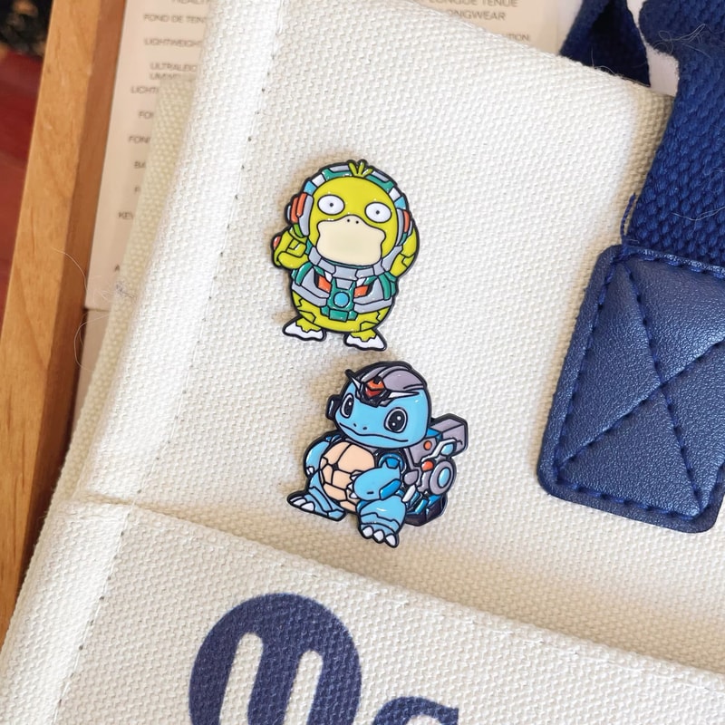 Pokemon Enamel Pins Set with Pikachu Squirtle Gengar Anime Lapel Pins