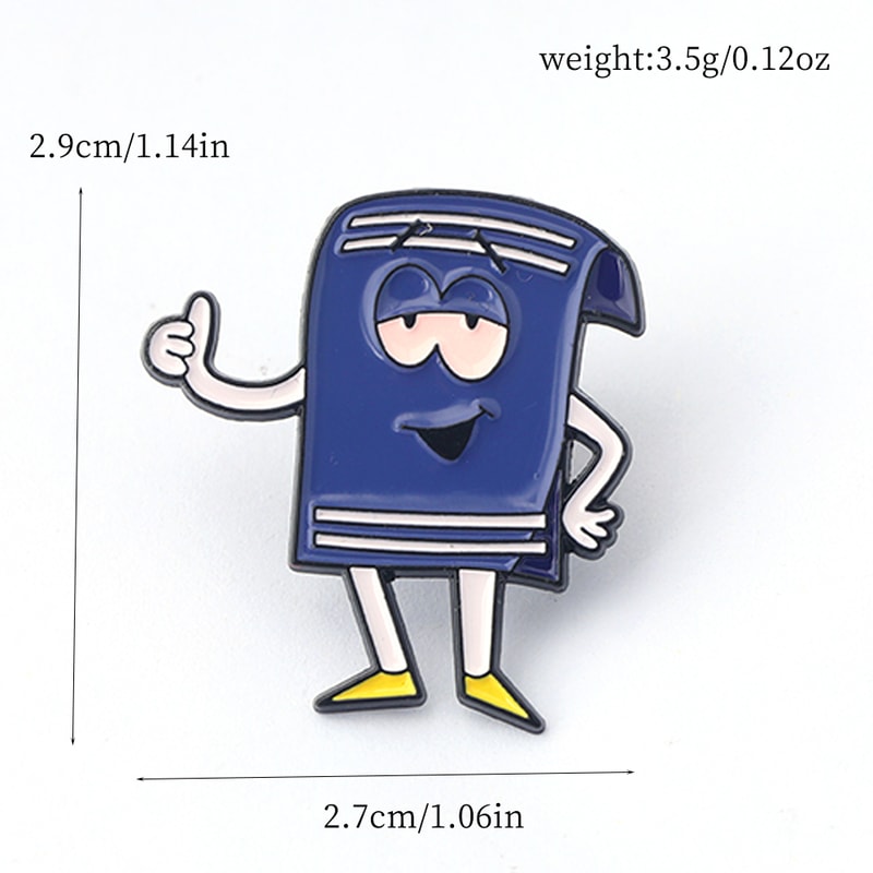 Funny Towelie Enamel Pin Set for Backpacks Jackets and Anime Fans