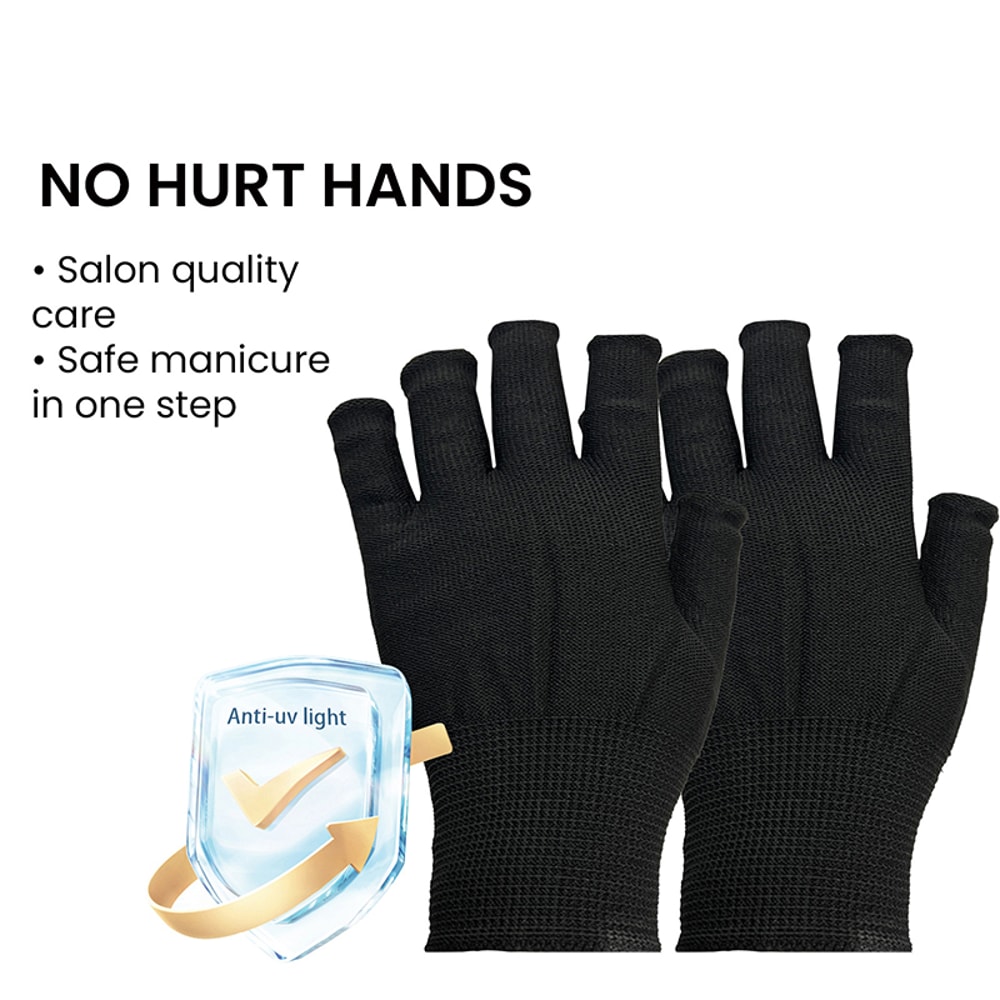 Anti UV Nail Gloves For Gel Manicure UV Lamp Protection 2