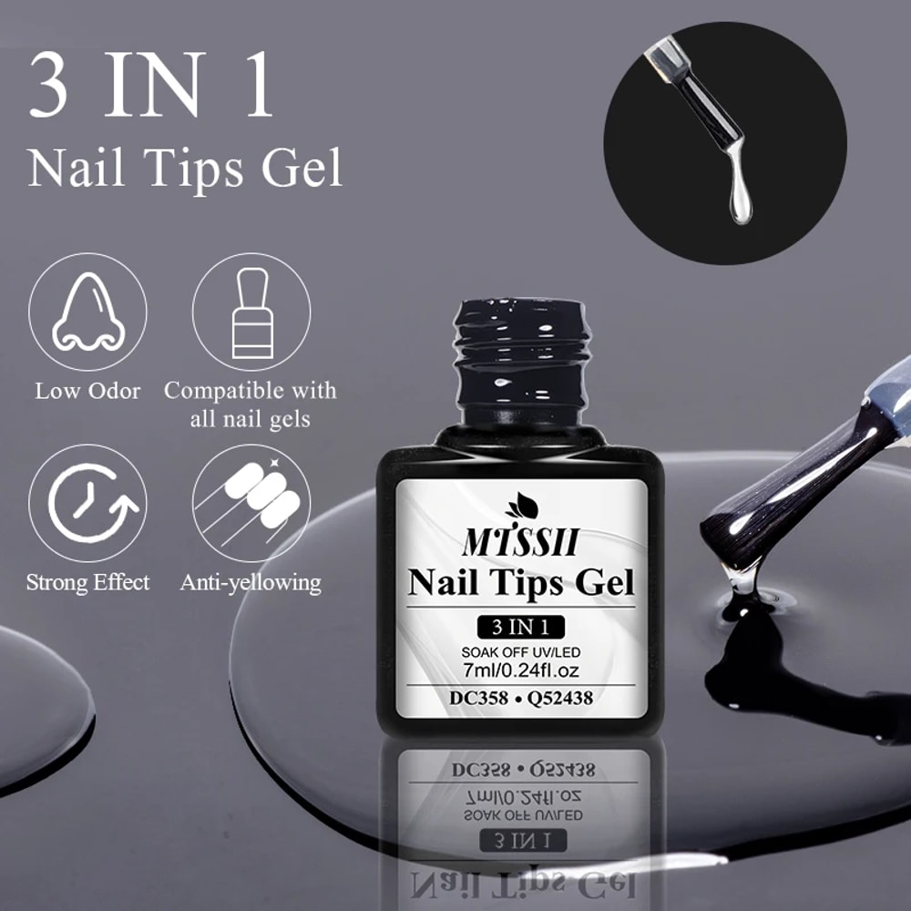 Builder Nail Gel for Extensions Strong UV LED Nail Glue for Soft Gel Nail Tips