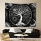 Boho Tree of Life Tapestry Set with Sun and Moon Wall Art