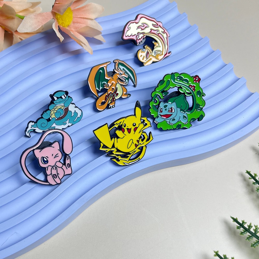 Kawaii Anime Enamel Pins Set for Backpacks and Clothing
