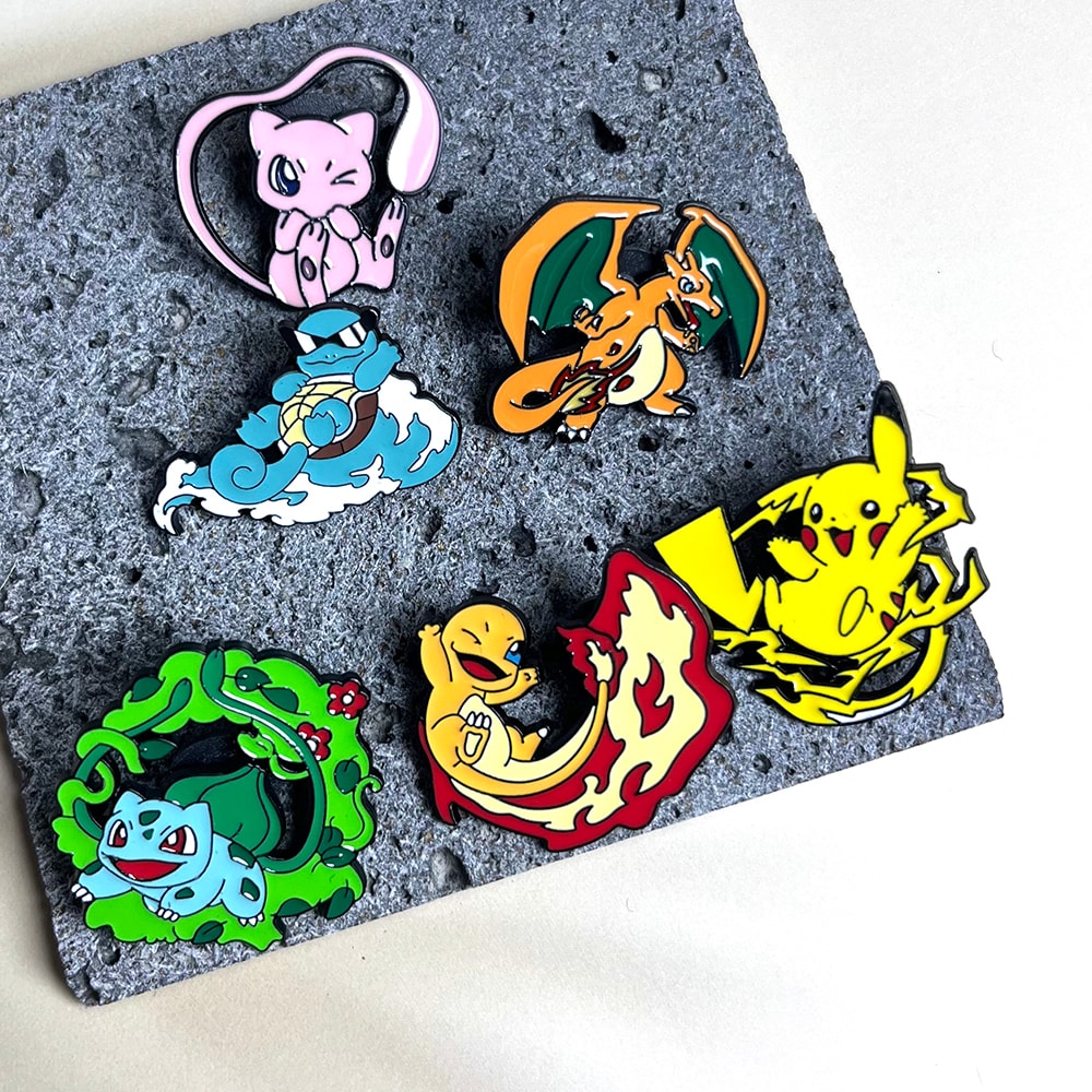Kawaii Anime Enamel Pins Set for Backpacks and Clothing