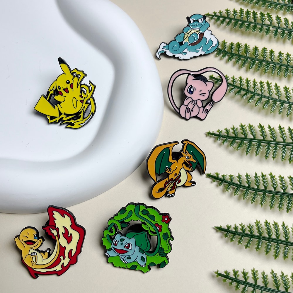 Kawaii Anime Enamel Pins Set for Backpacks and Clothing