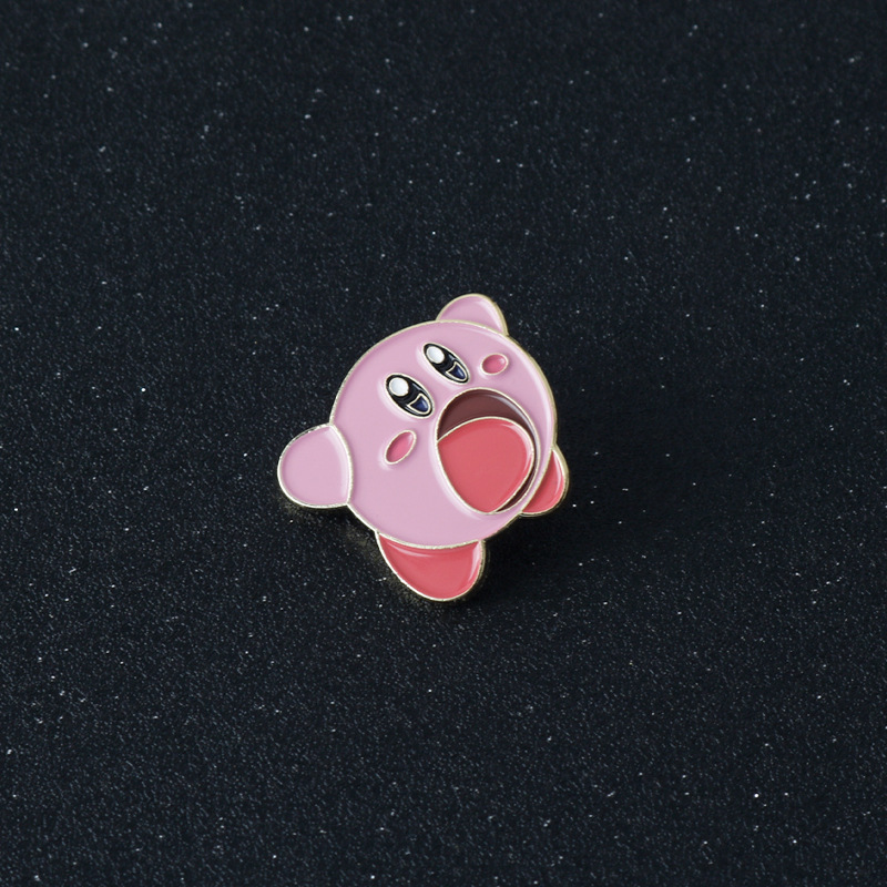 Kirby Enamel Pin Cute Anime Backpack Badge and Kawaii Brooch Gift