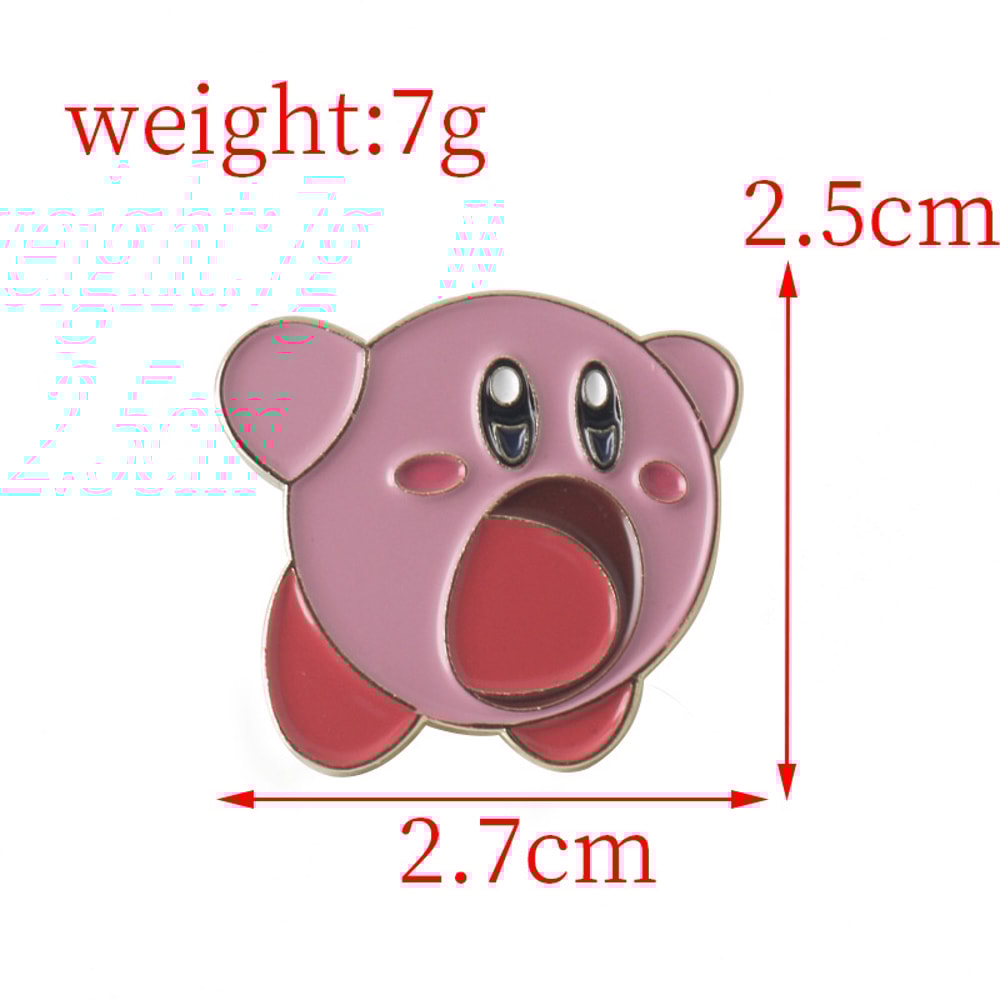 Kirby Enamel Pin Cute Anime Backpack Badge and Kawaii Brooch Gift