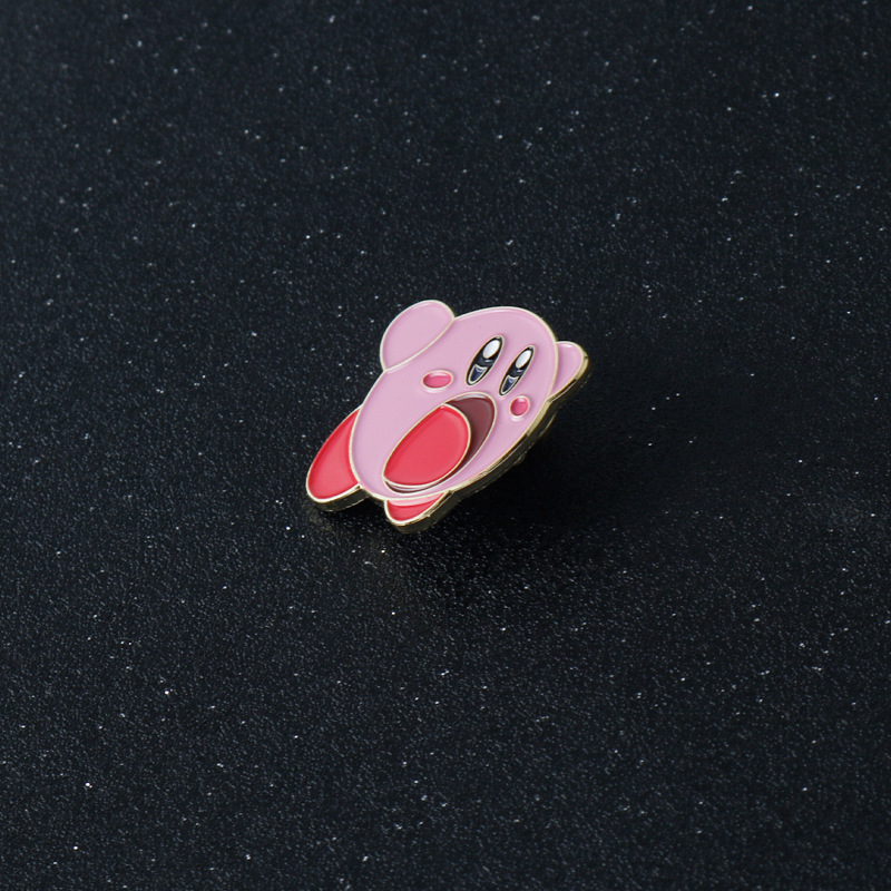 Kirby Enamel Pin Cute Anime Backpack Badge and Kawaii Brooch Gift
