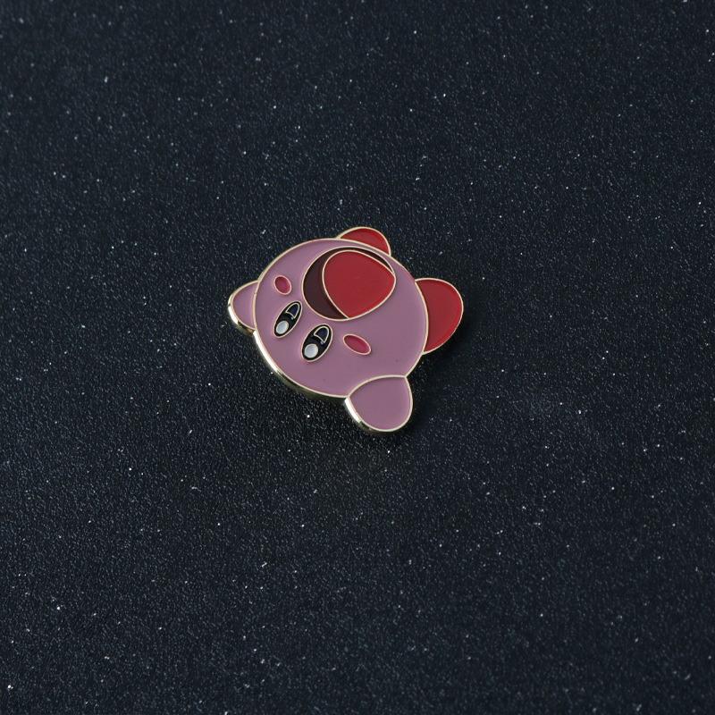 Kirby Enamel Pin Cute Anime Backpack Badge and Kawaii Brooch Gift