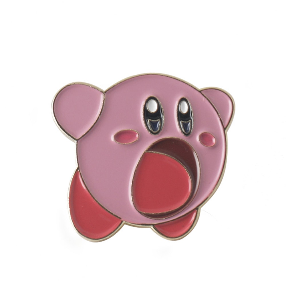Kirby Enamel Pin Cute Anime Backpack Badge and Kawaii Brooch Gift