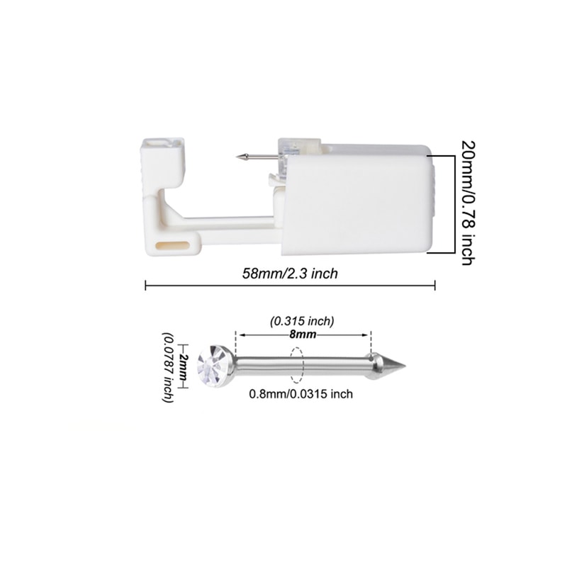 Disposable Nose Piercing Kit With Sterile Piercing Unit And Stud 2