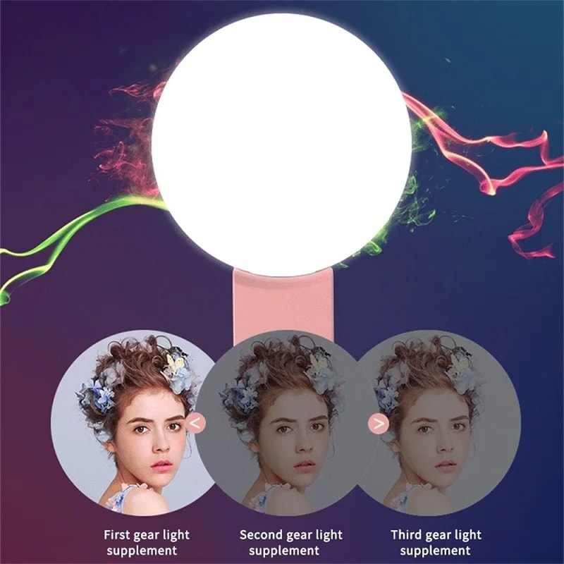 Portable LED Selfie Ring Light Adjustable Makeup Lamp For Smartphones 2