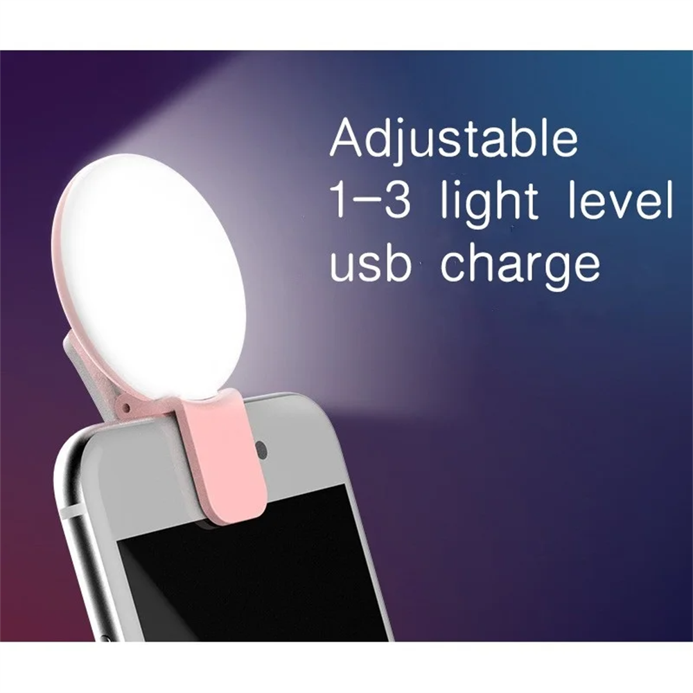 Portable LED Selfie Ring Light Adjustable Makeup Lamp For Smartphones 3