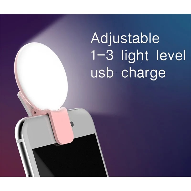 Portable LED Selfie Ring Light Adjustable Makeup Lamp For Smartphones 3