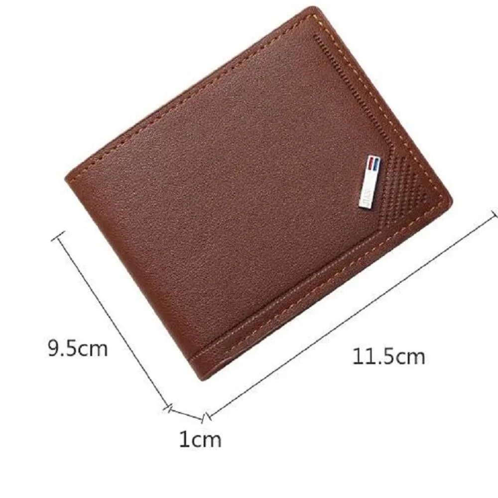 Mens Premium Leather Minimalist Wallet Slim & Foldable Soft Leather Design