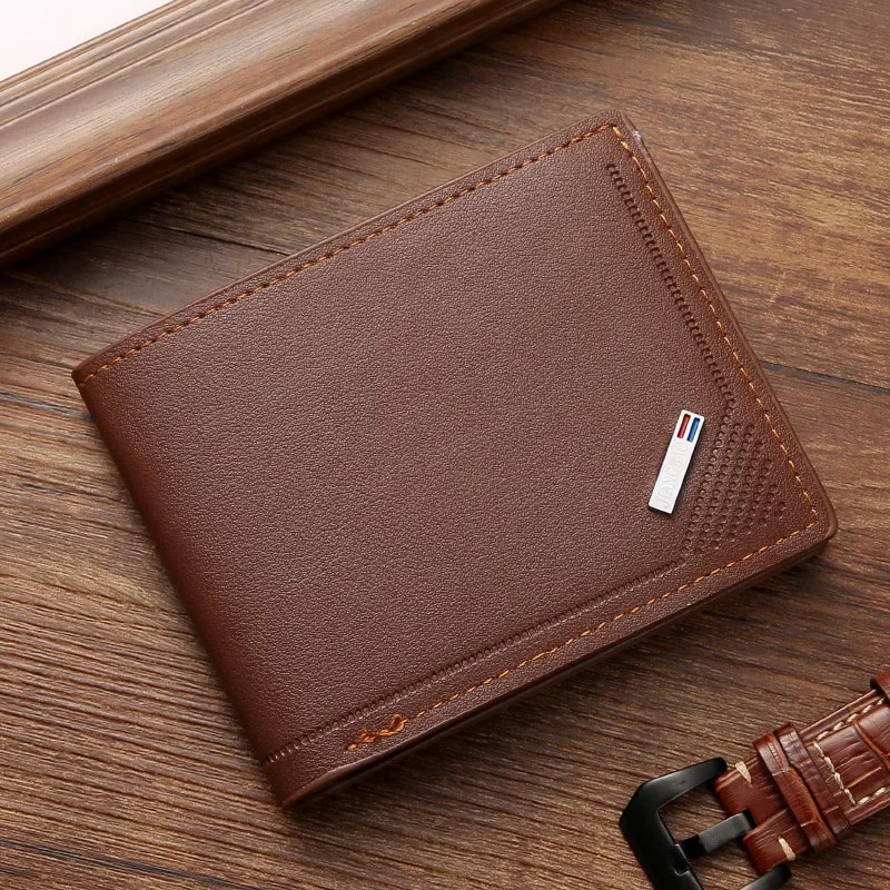 Mens Premium Leather Minimalist Wallet Slim & Foldable Soft Leather Design
