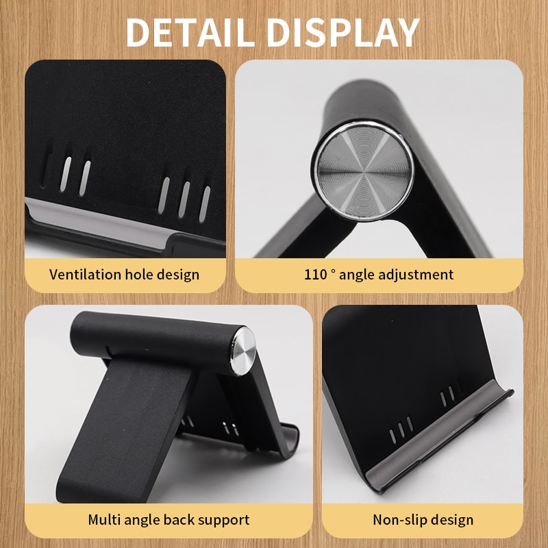 Universal Foldable Desk Phone Stand, Tablets & More Adjustable Desktop Holder