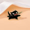 Cute Black Cat Knife Enamel Pin For Jackets Bags And Cat Lovers 0