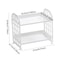 Foldable Desk Organizer Shelf Multi Tier Plastic Storage Rack Organizer For Cosmetics Office Dorm 3