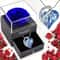 Ocean Heart Necklace With Eternal Rose Jewelry Box Gift Set 2