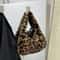Leopard Print Plush Shoulder Tote Bag for Women
