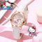 Sanrio Watch For Women Rose Gold Hello Kitty Kuromi Quartz Watch 0